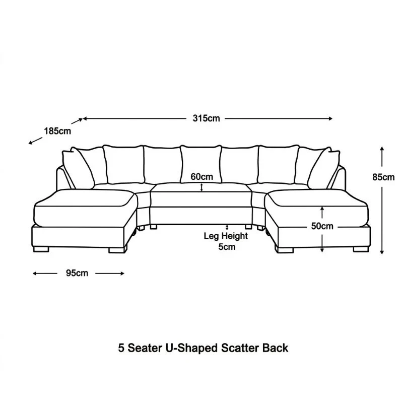 Bishop Alaska Pearl U-Shape Sofa – Stylish Comfort for Your Home