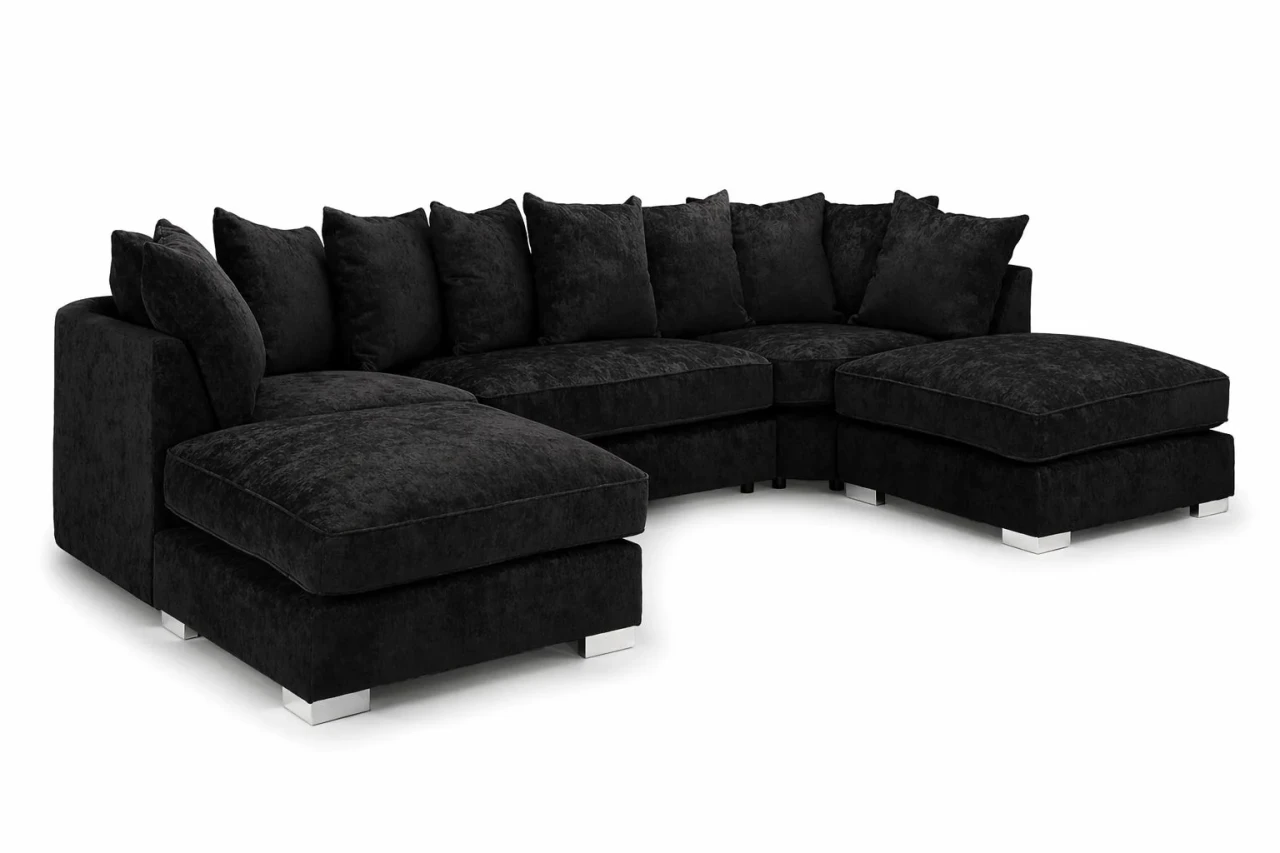 Bishop U Shape Corner Sofa | Luxury Chenille Sofa UK