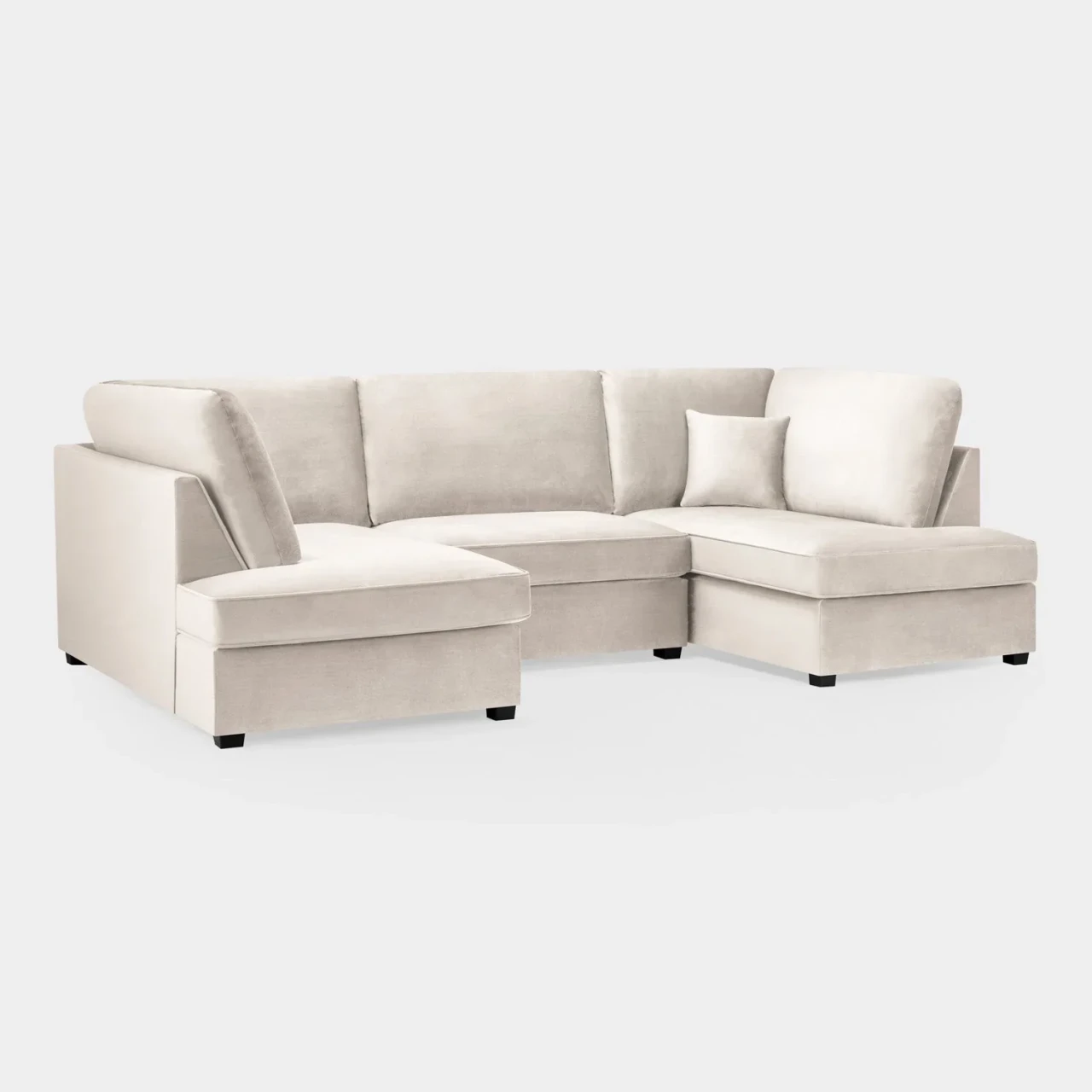 🛋️ Carnaby Plush Beige U Shape Corner Sofa | UK