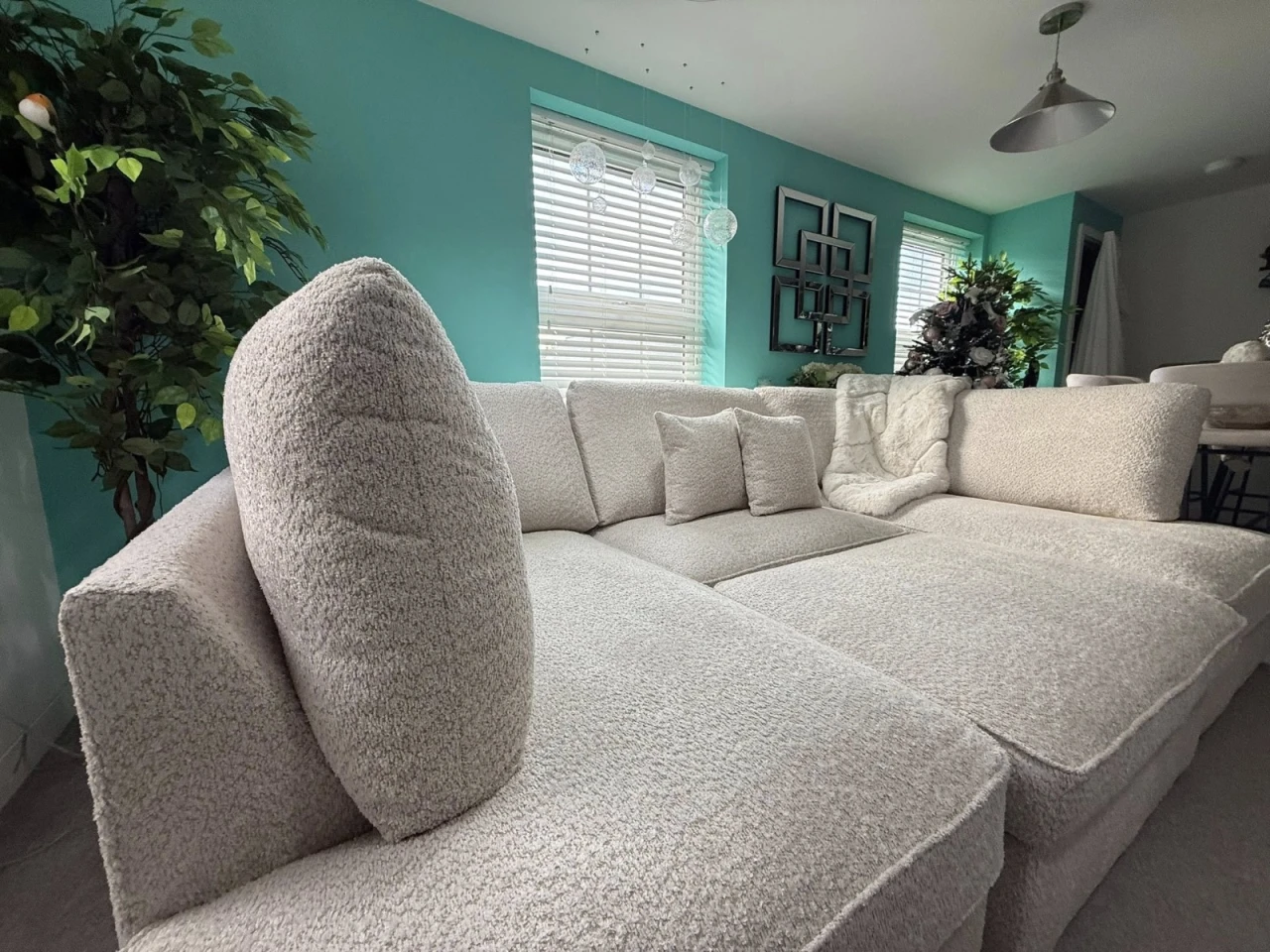 Carnaby Boucle U Shape Cinema Sofa | Luxury Corner Sofa UK