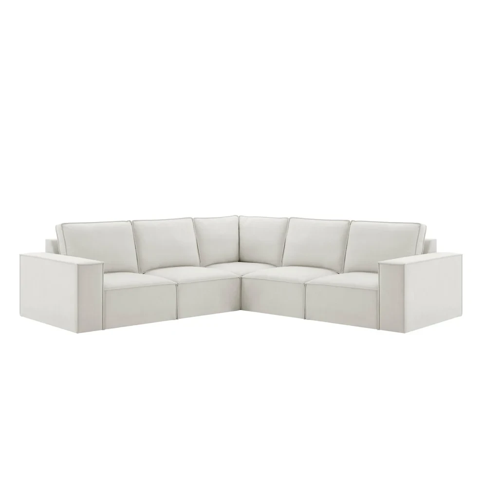 Brooklyn Cream 2C2 Sofa Set – Plush Velvet with FREE Footstool