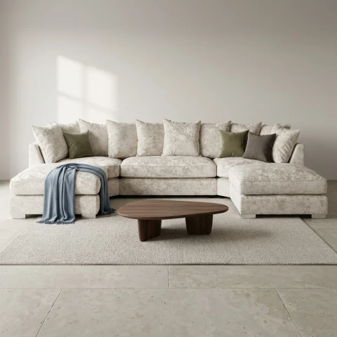 Bishop Alaska Pearl U-Shape Sofa – Stylish Comfort for Your Home